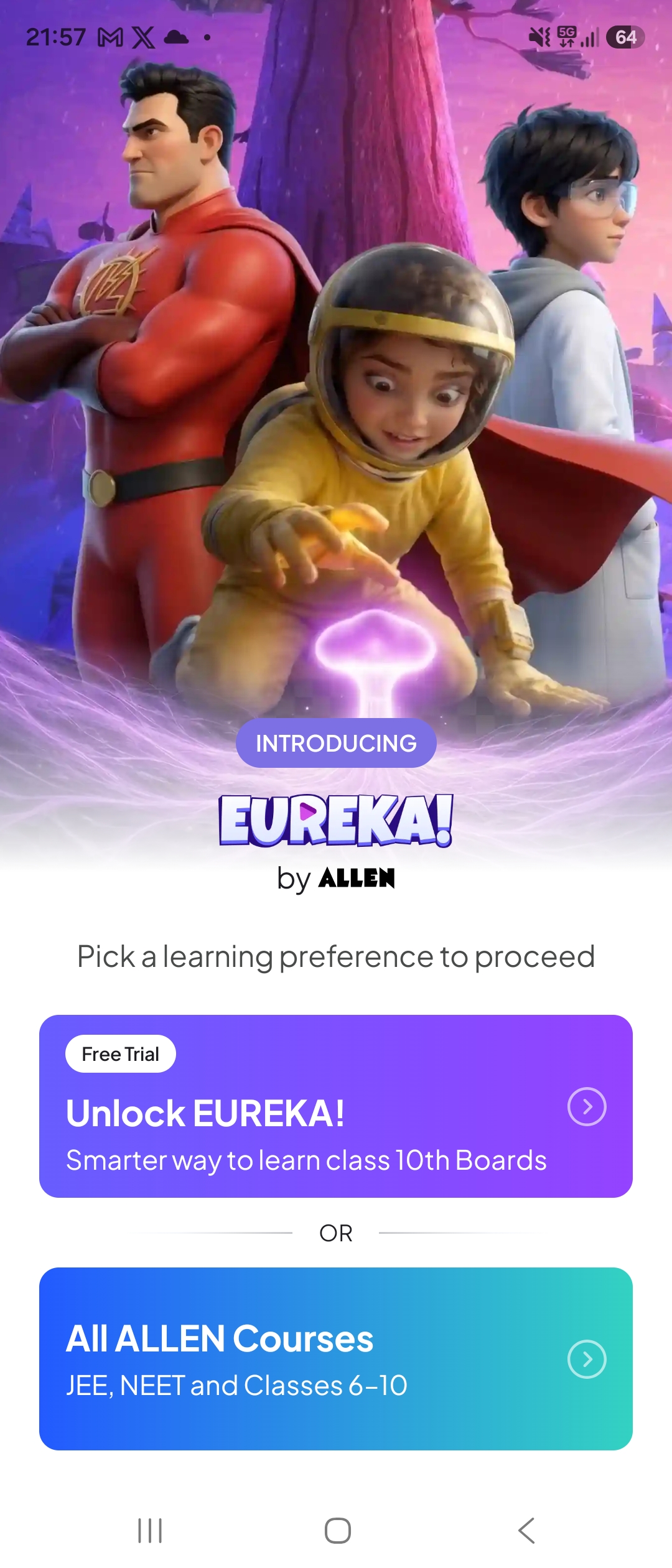 Free Trial Productisation — Eureka by ALLEN